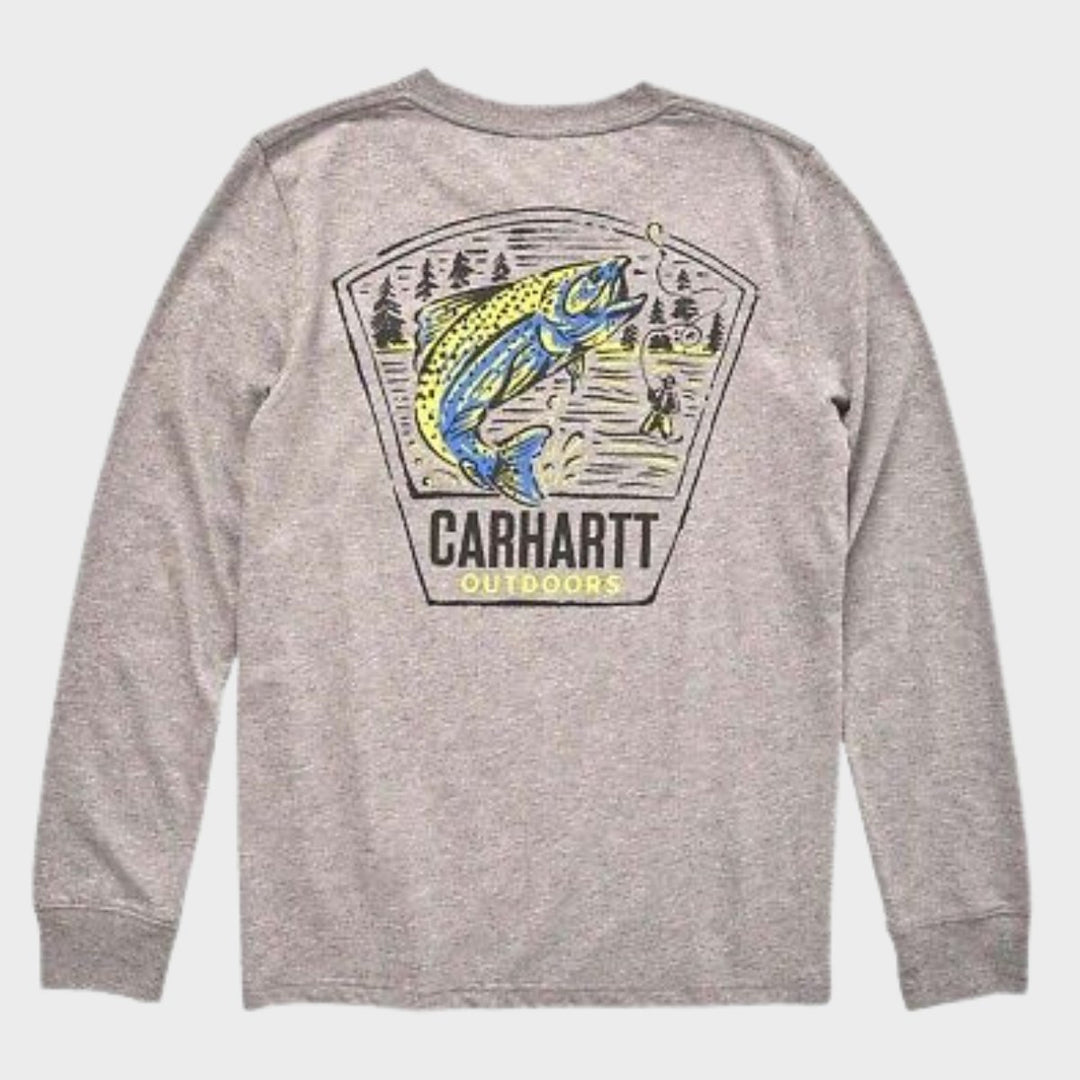 Kids Carhartt Pocket Top Grey Marl from You Know Who's