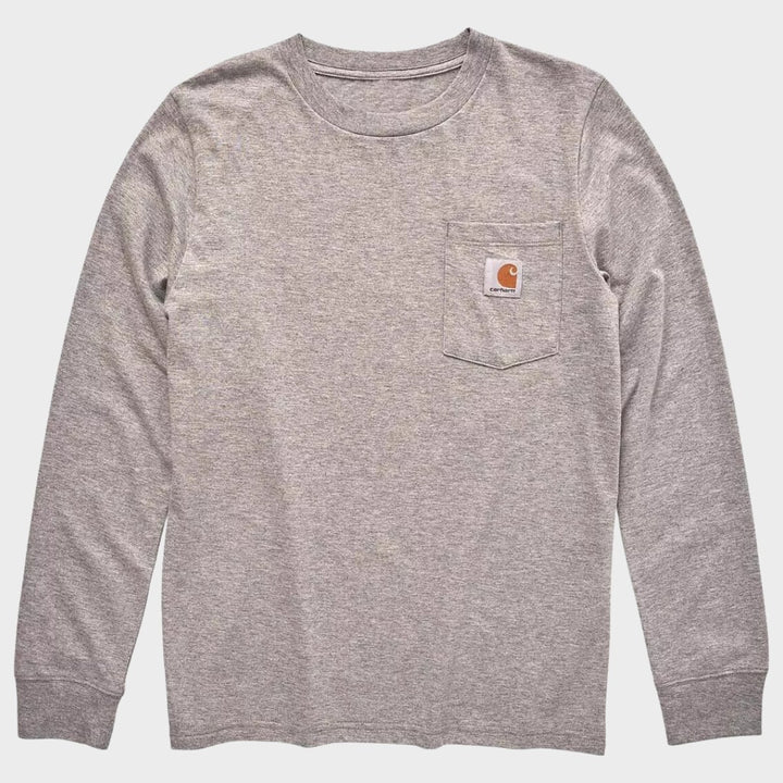 Kids Carhartt Pocket Top Grey Marl from You Know Who's