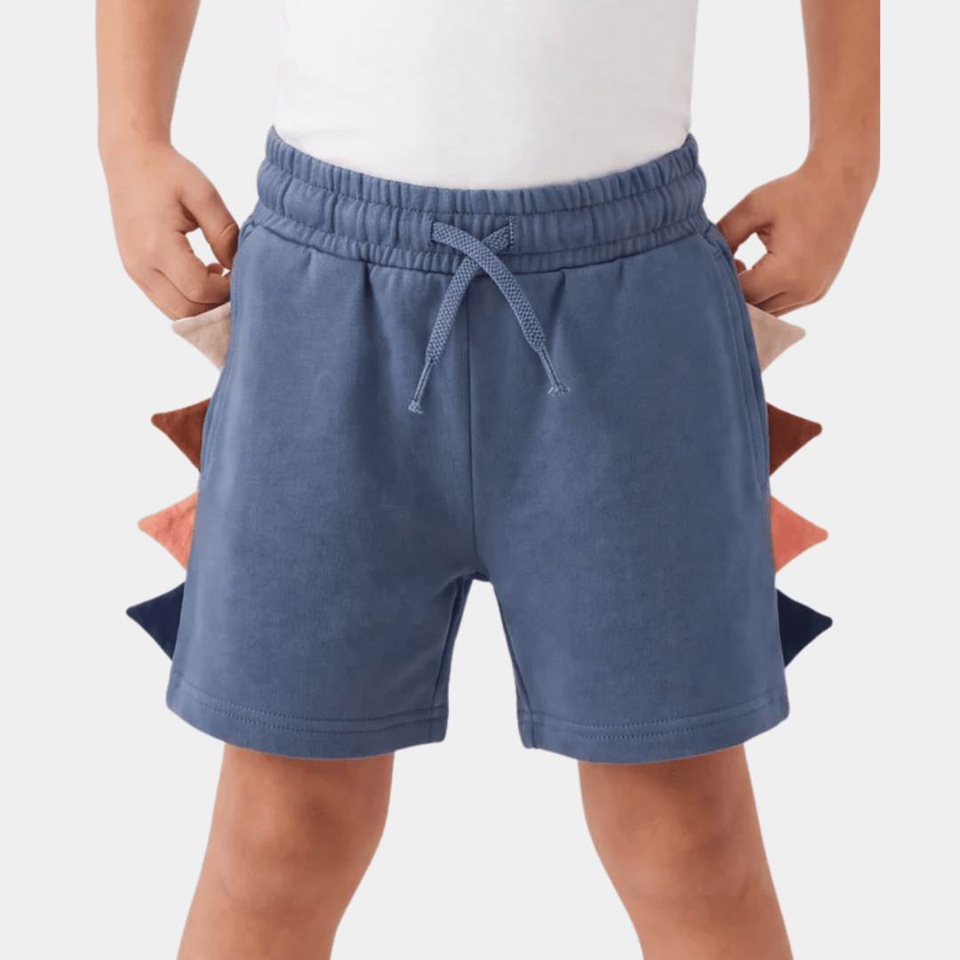 Kids Charcoal Dino Jersey Shorts from You Know Who's
