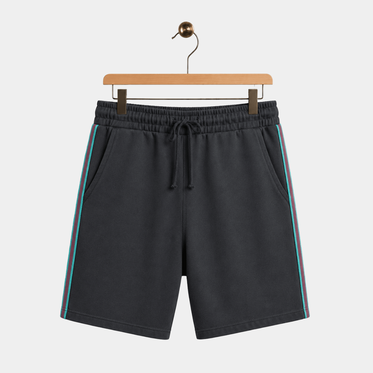 Kids Charcoal Stripe Jersey Shorts from You Know Who's