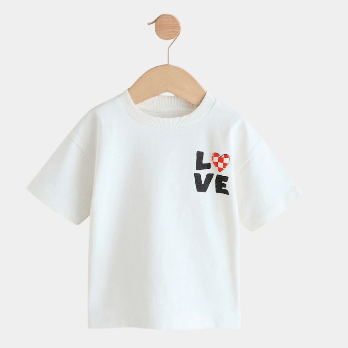 Kids Checked Love T-shirt from You Know Who's