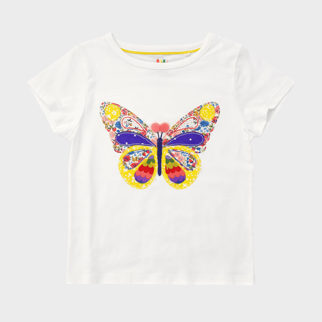 Kids Cream Butterfly Boden Top from You Know Who's