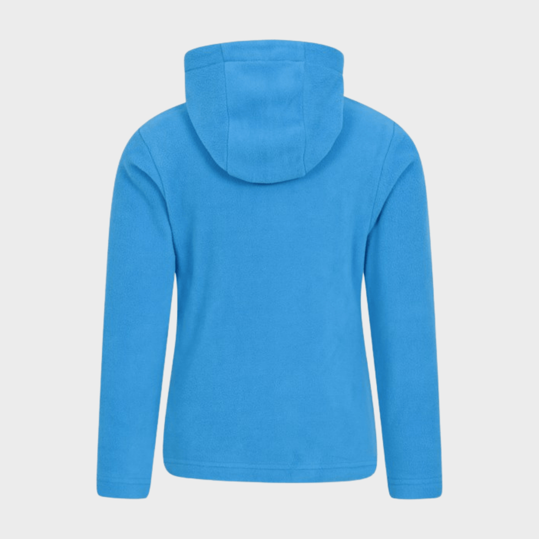 Kids Dark Blue Plain Half Zip Hooded Fleece from You Know Who's