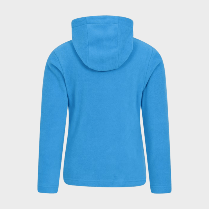 Kids Dark Blue Plain Half Zip Hooded Fleece from You Know Who's