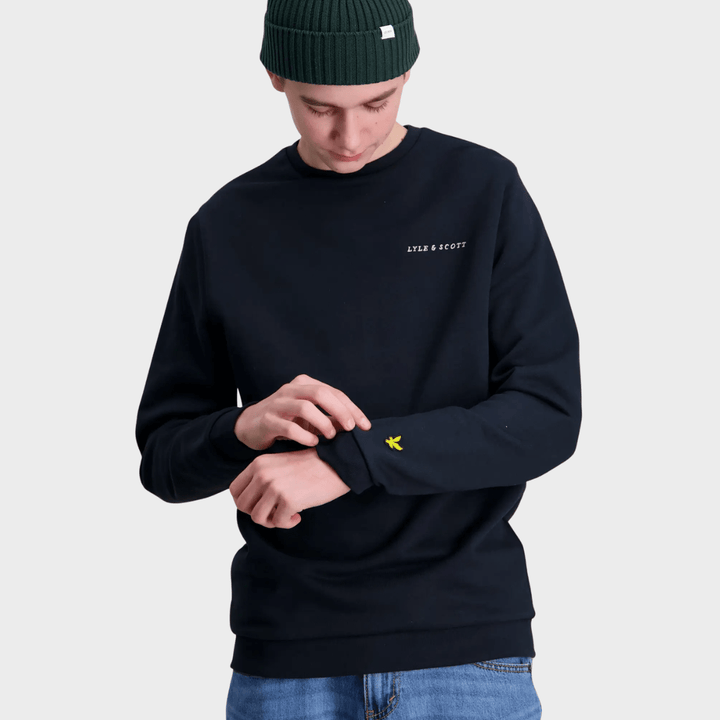 Kids Dark Navy Lyle and Scott Text Sweater from You Know Who's