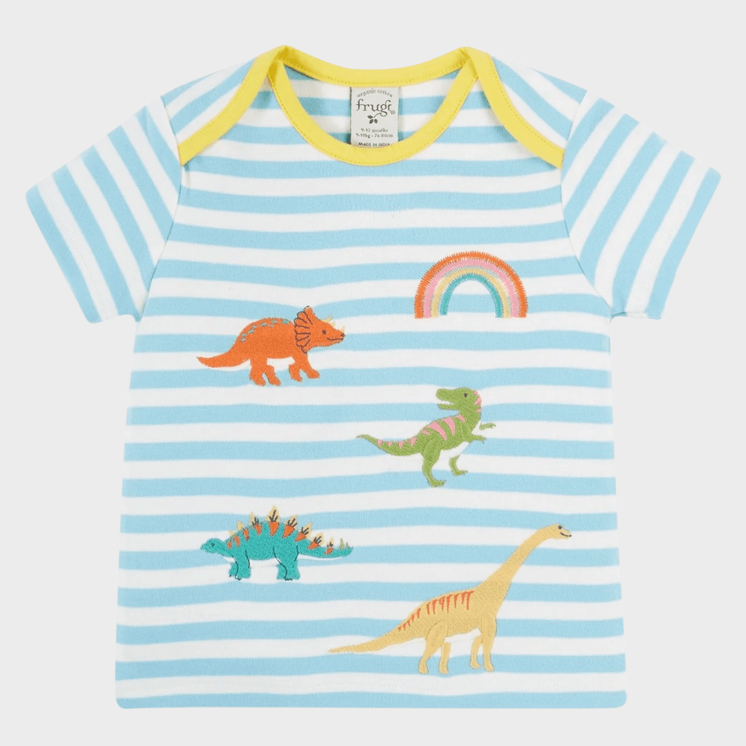 Kids Dinosaur Stripe Frugi Top from You Know Who's