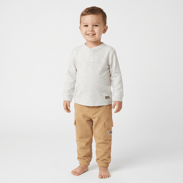Kids DKNY Grandad Collar Top and Jogger Set from You Know Who's