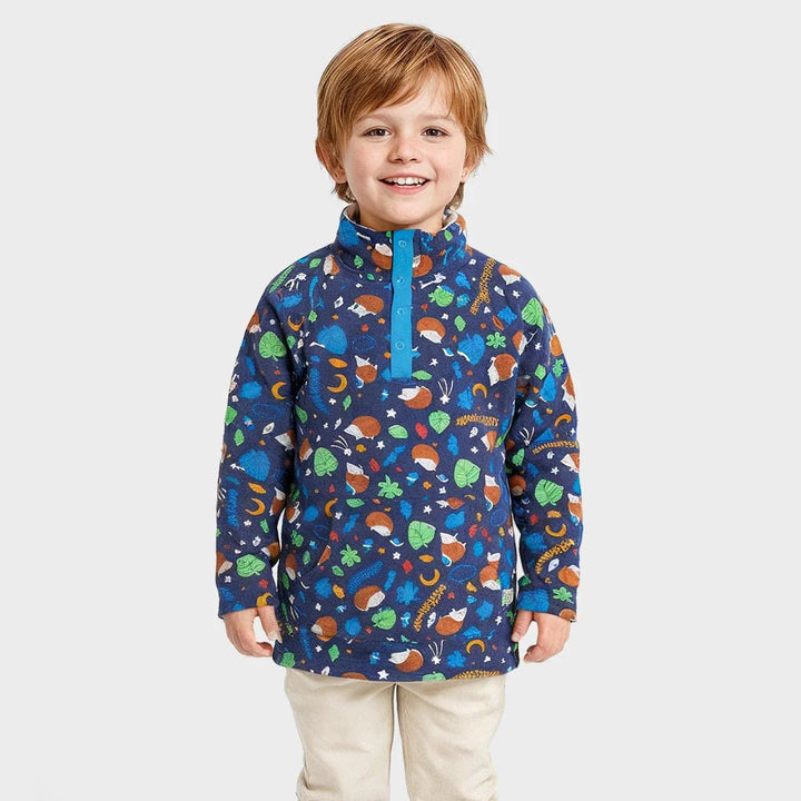 Kids Frugi 1/4 Button Fur Lined Top from You Know Who's