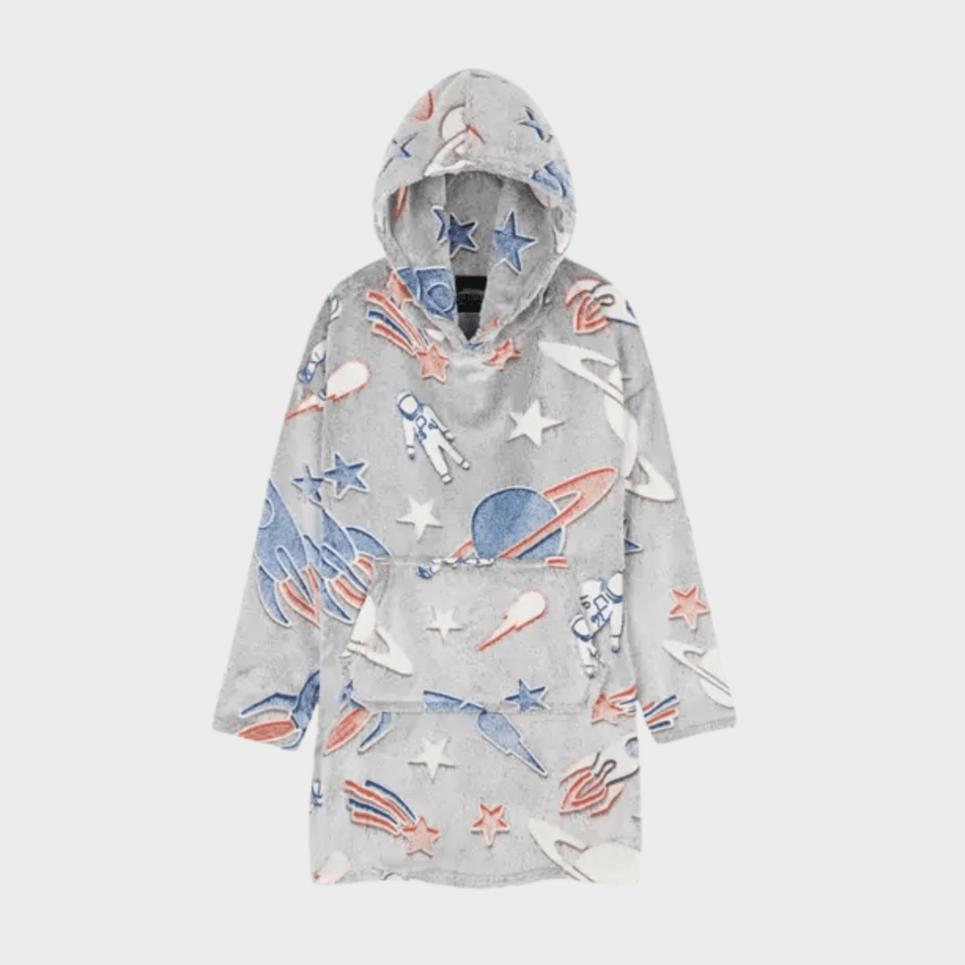 Kids Glow in the dark Space Hooded Blanket from You Know Who's