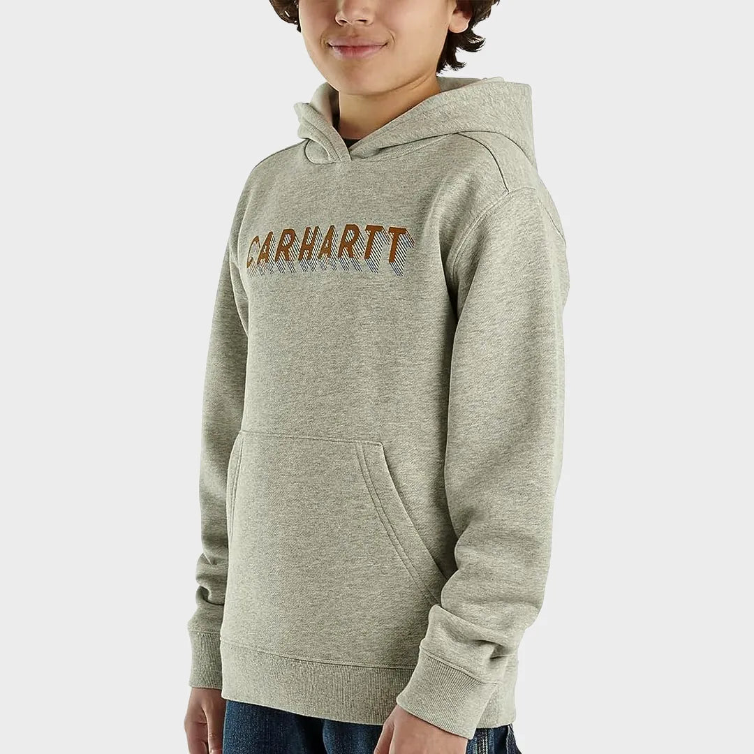 Kids Grey Carhartt Text Hoodie from You Know Who's