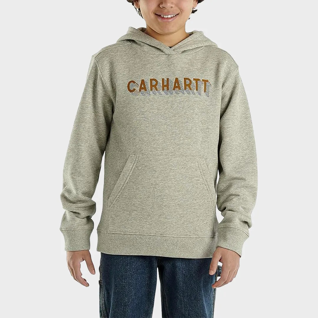 Kids Grey Carhartt Text Hoodie from You Know Who's