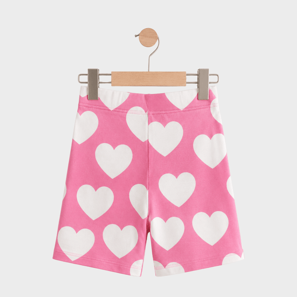 Kids Heart Print Nightwear Shorts from You Know Who's