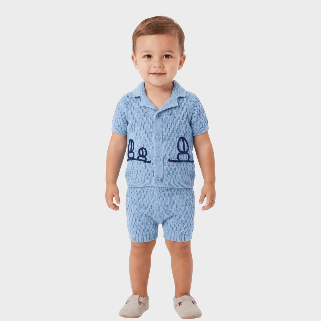 Kids Knitted Boat Short Set from You Know Who's