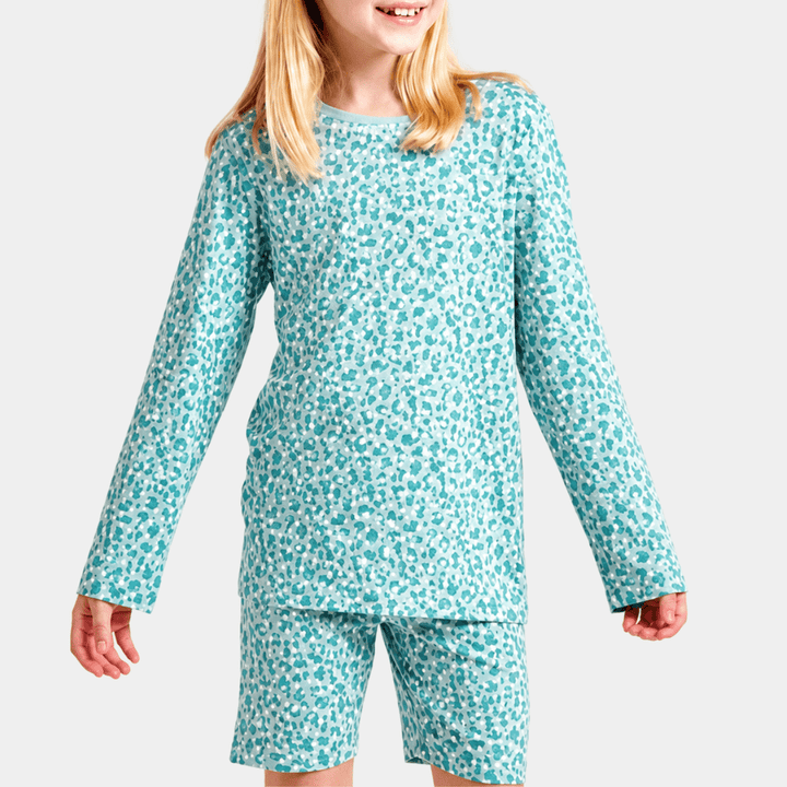 Kids Leopard Green Treat Bamboo Pjs from You Know Who's