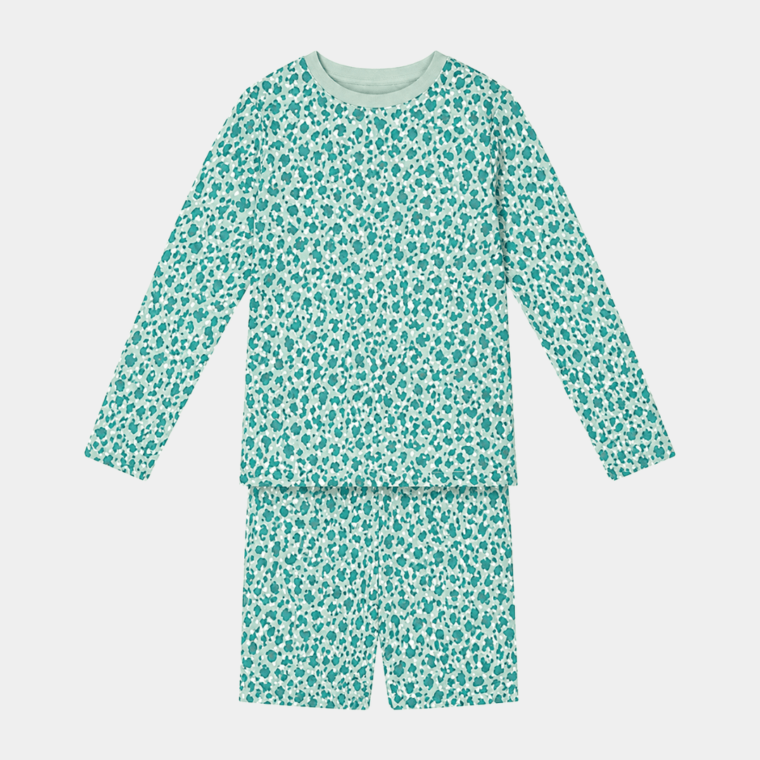 Kids Leopard Green Treat Bamboo Pjs from You Know Who's