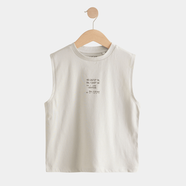 Kids Light Grey Printed Crew Neck Vest from You Know Who's