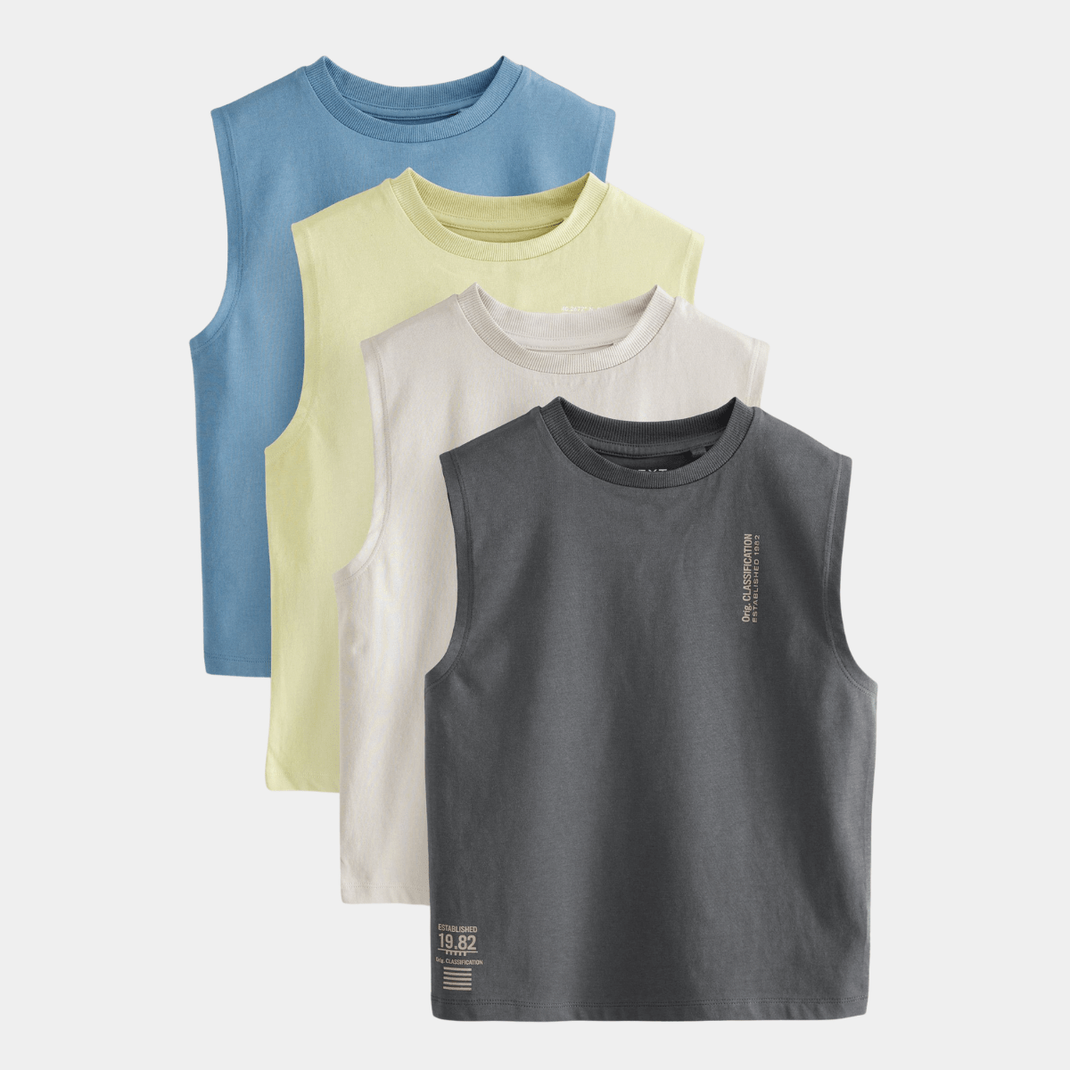 Kids Lime Printed Crew Neck Vest from You Know Who's
