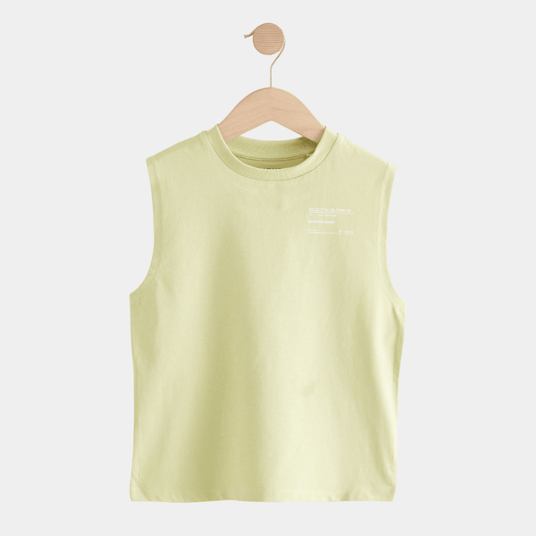 Kids Lime Printed Crew Neck Vest from You Know Who's