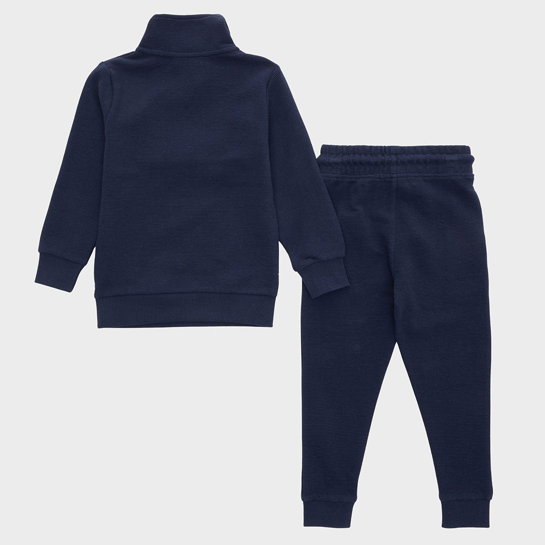 Kids Navy Zipper and Jogger Set from You Know Who's