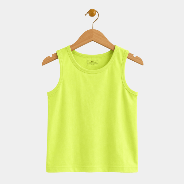 Kids Neon Yellow Tank Vest from You Know Who's