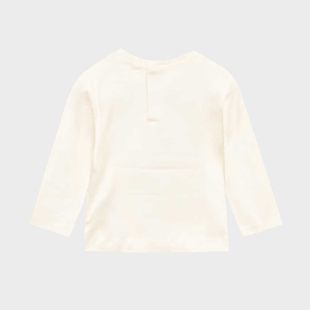 Kids Off White Bow and Glitter Printed Top (6M - 4Y) from You Know Who's