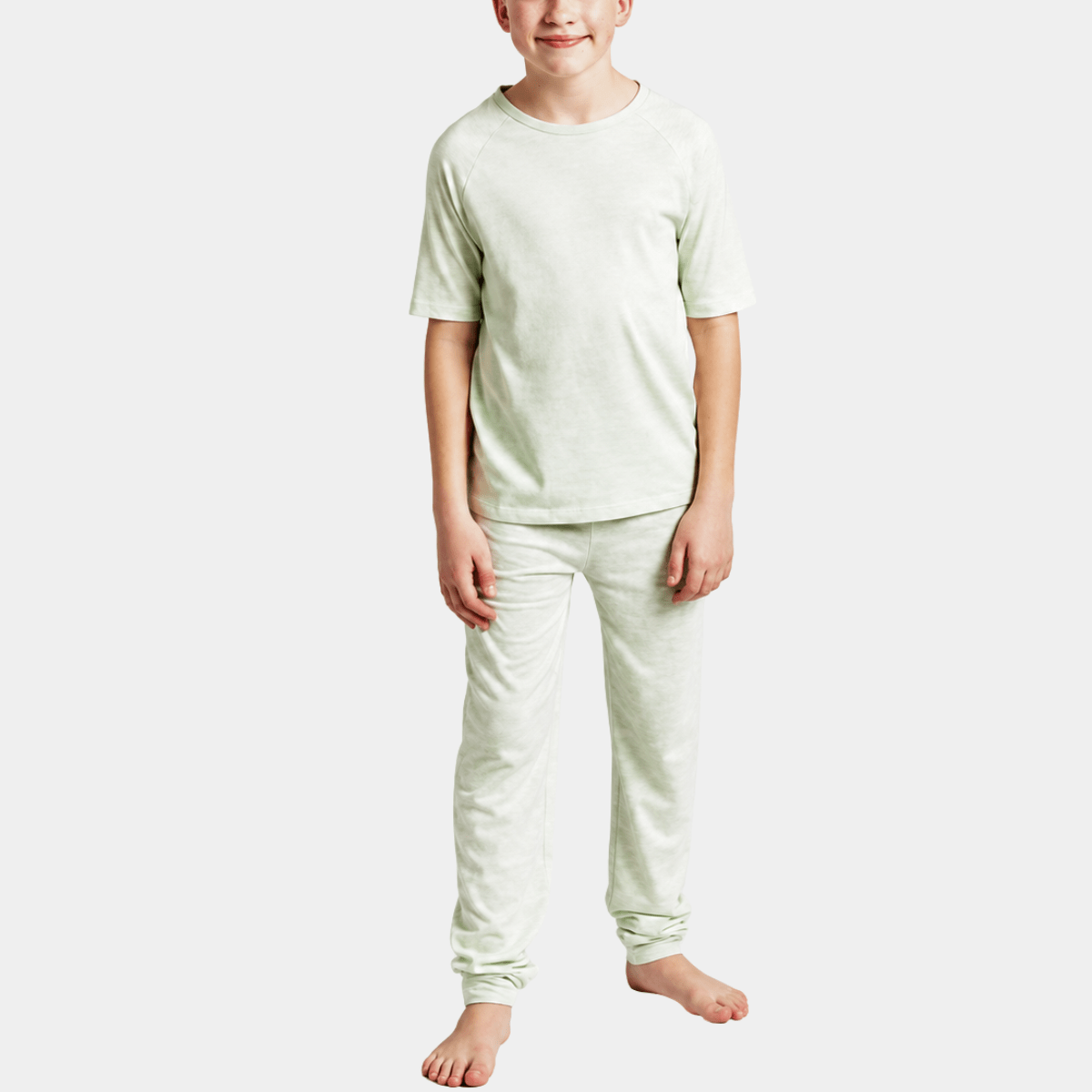 Kids Patel Tie Dye Green Treat Bamboo Pjs from You Know Who's