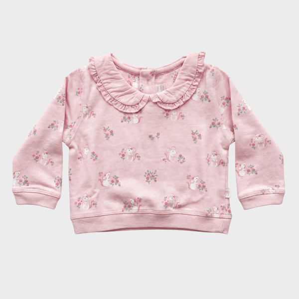 Kids Pink Mouse Jojo Sweater from You Know Who's