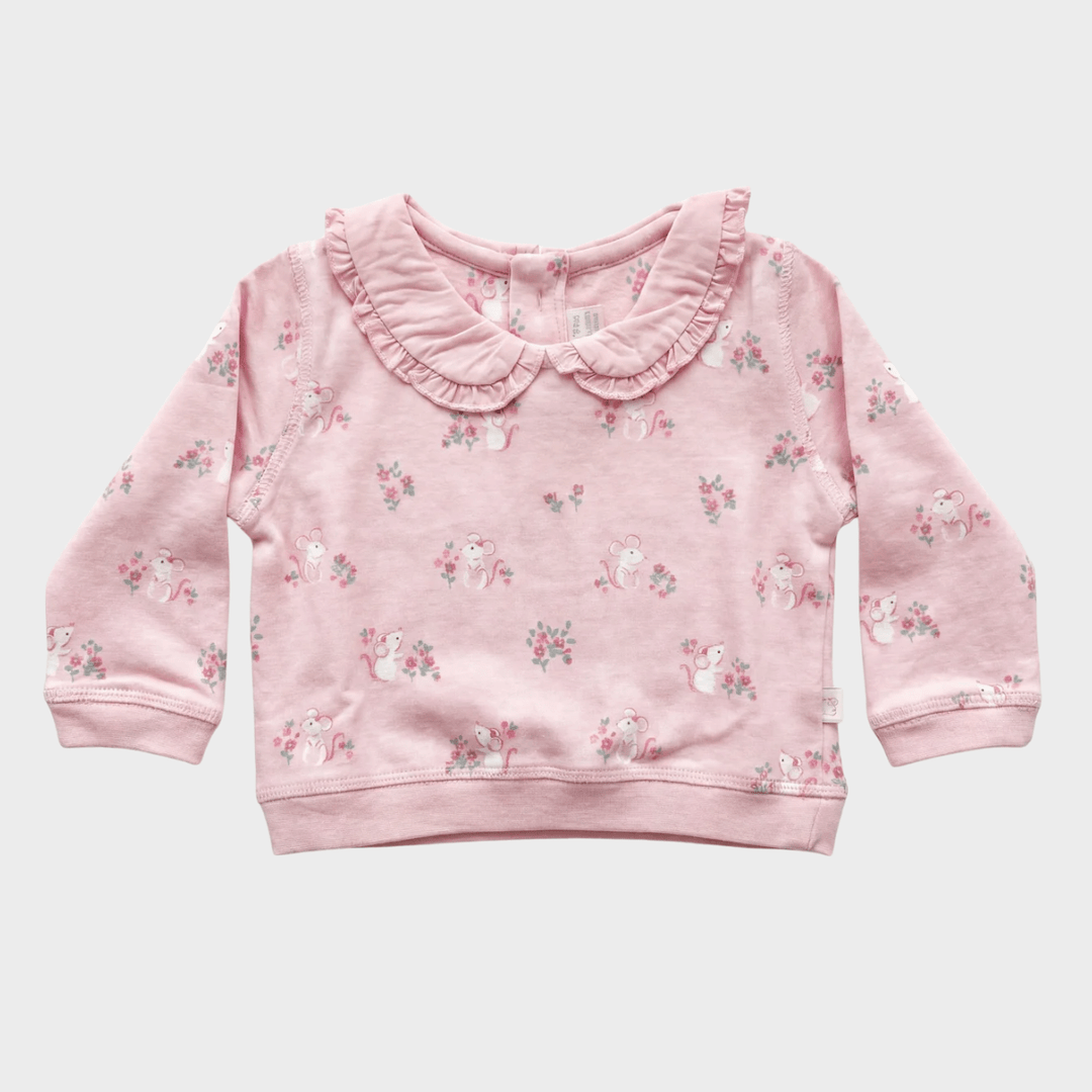 Kids Pink Mouse Jojo Sweater from You Know Who's