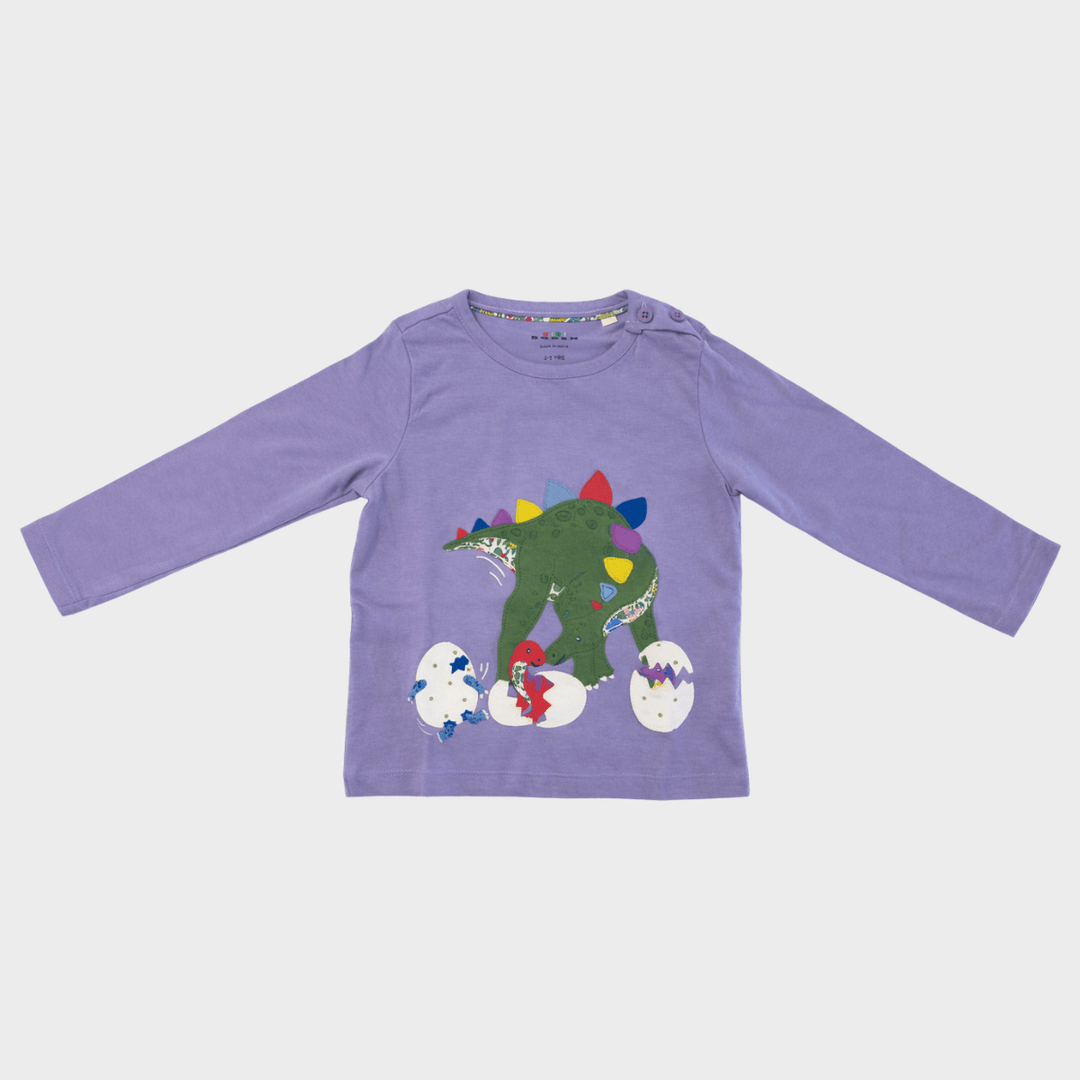 Kids Purple Dino Boden Top from You Know Who's