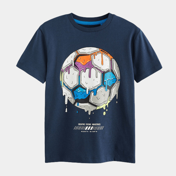 Kids Rainbow Paint Football T-shirt from You Know Who's