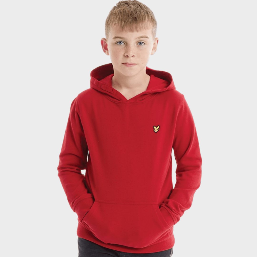 Kids Red Lyle and Scott Logo Hoodie from You Know Who's