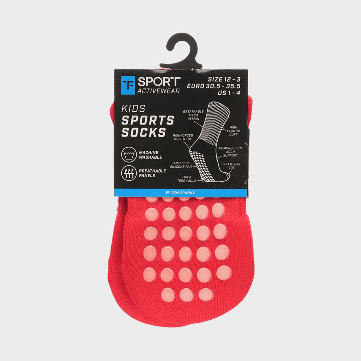 Kids Red Sport Grip Socks from You Know Who's