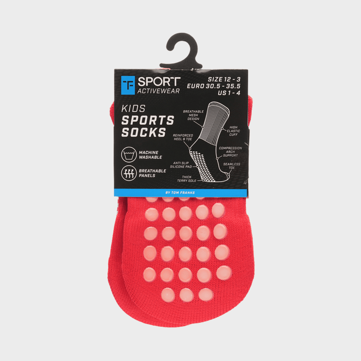 Kids Red Sport Grip Socks from You Know Who's