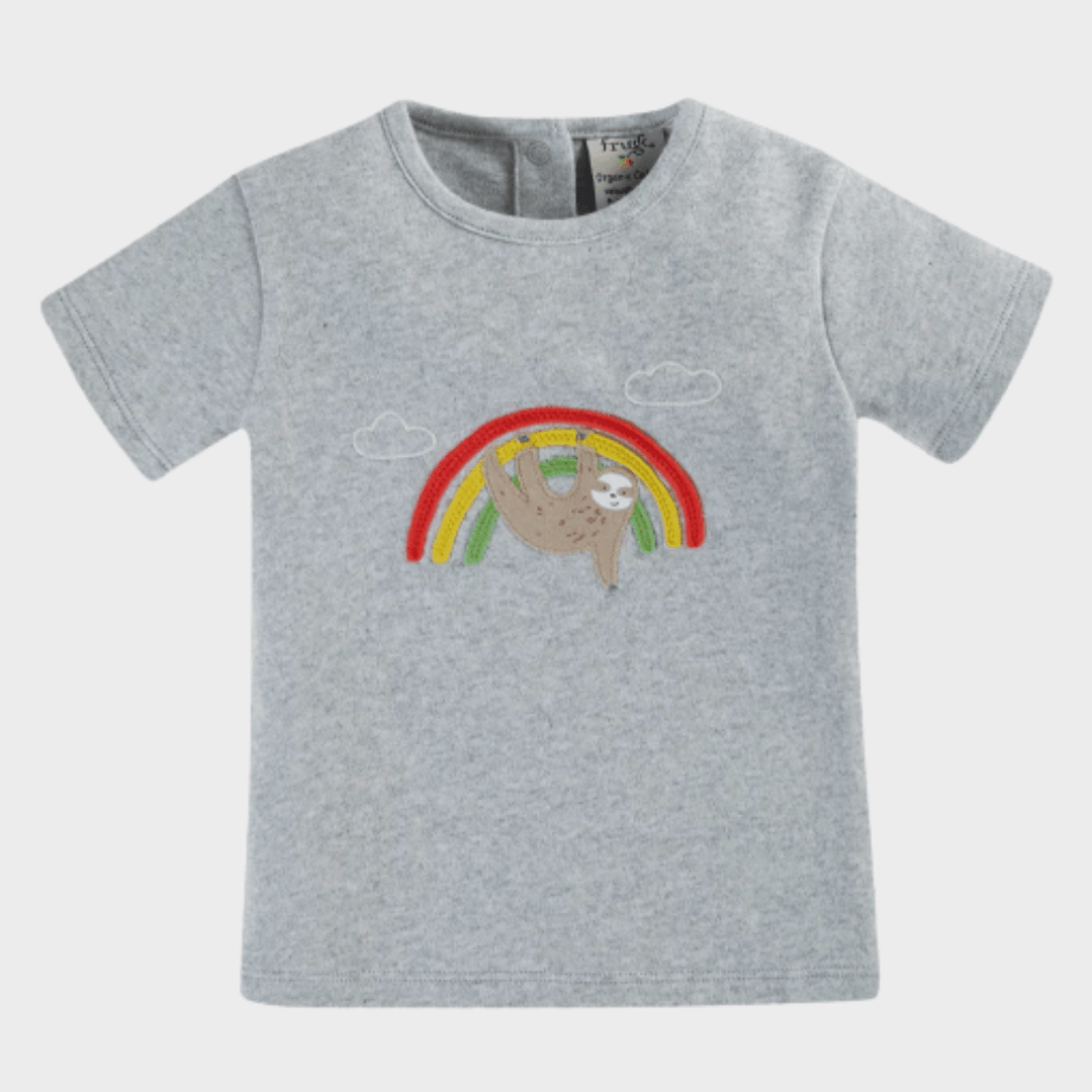Kids Sloth Rainbow Frugi Top from You Know Who's