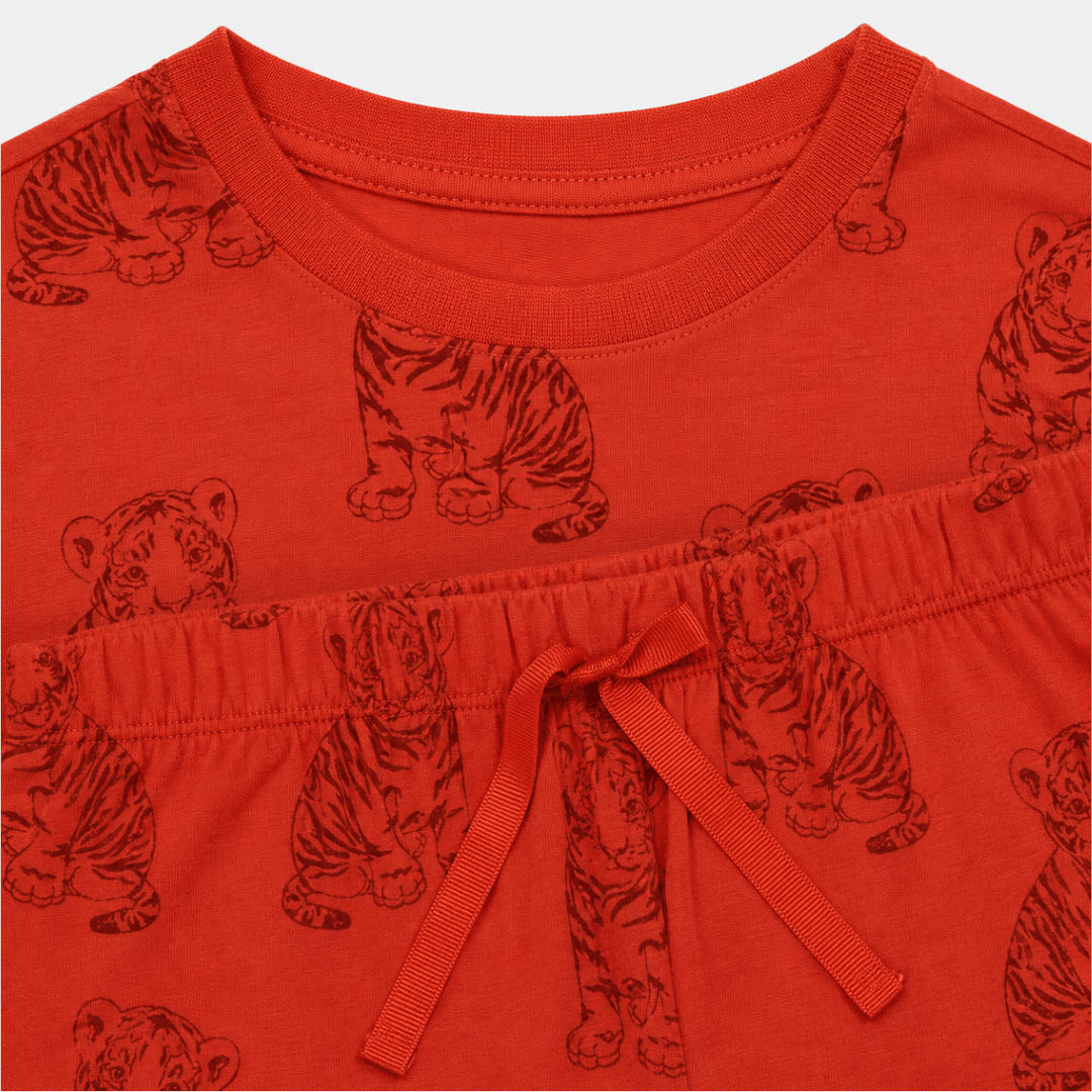 Kids Tiger Green Treat Bamboo Pjs from You Know Who's