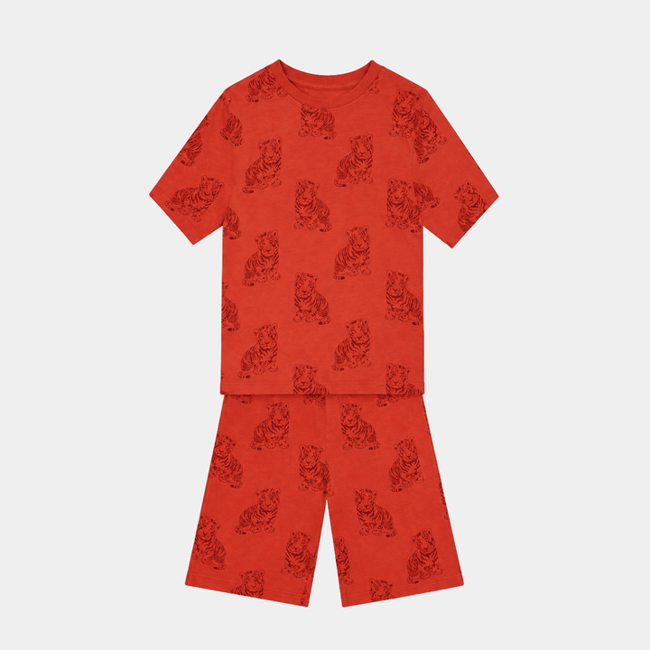 Kids Tiger Green Treat Bamboo Pjs from You Know Who's