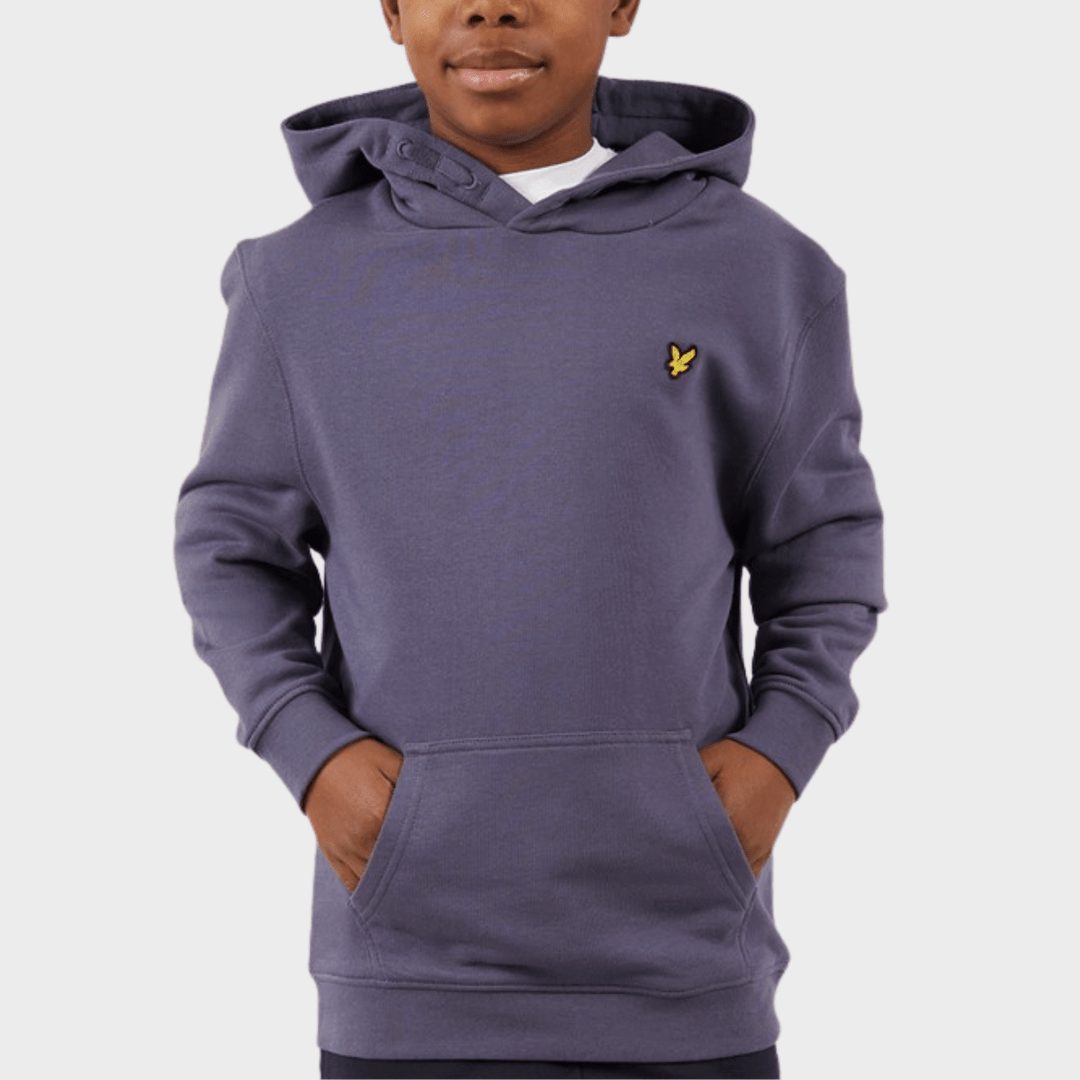 Kids Washed Indigo Lyle and Scott Logo Hoodie from You Know Who's
