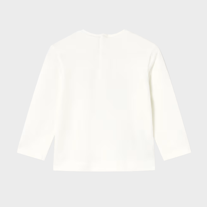 Kids White Bow and Glitter Printed Top (6M - 4Y) from You Know Who's