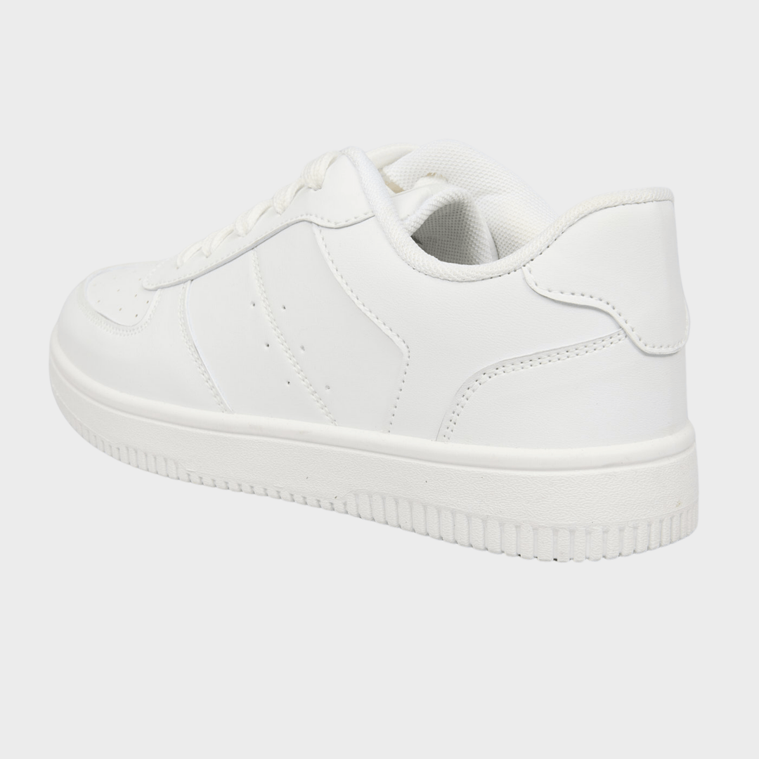 Kids White Lace - up Trainer from You Know Who's