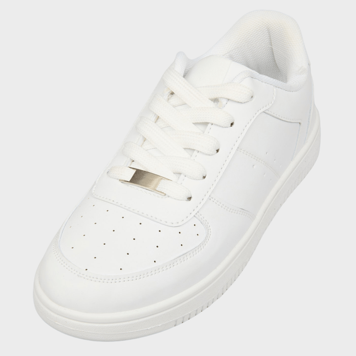 Kids White Lace - up Trainer from You Know Who's