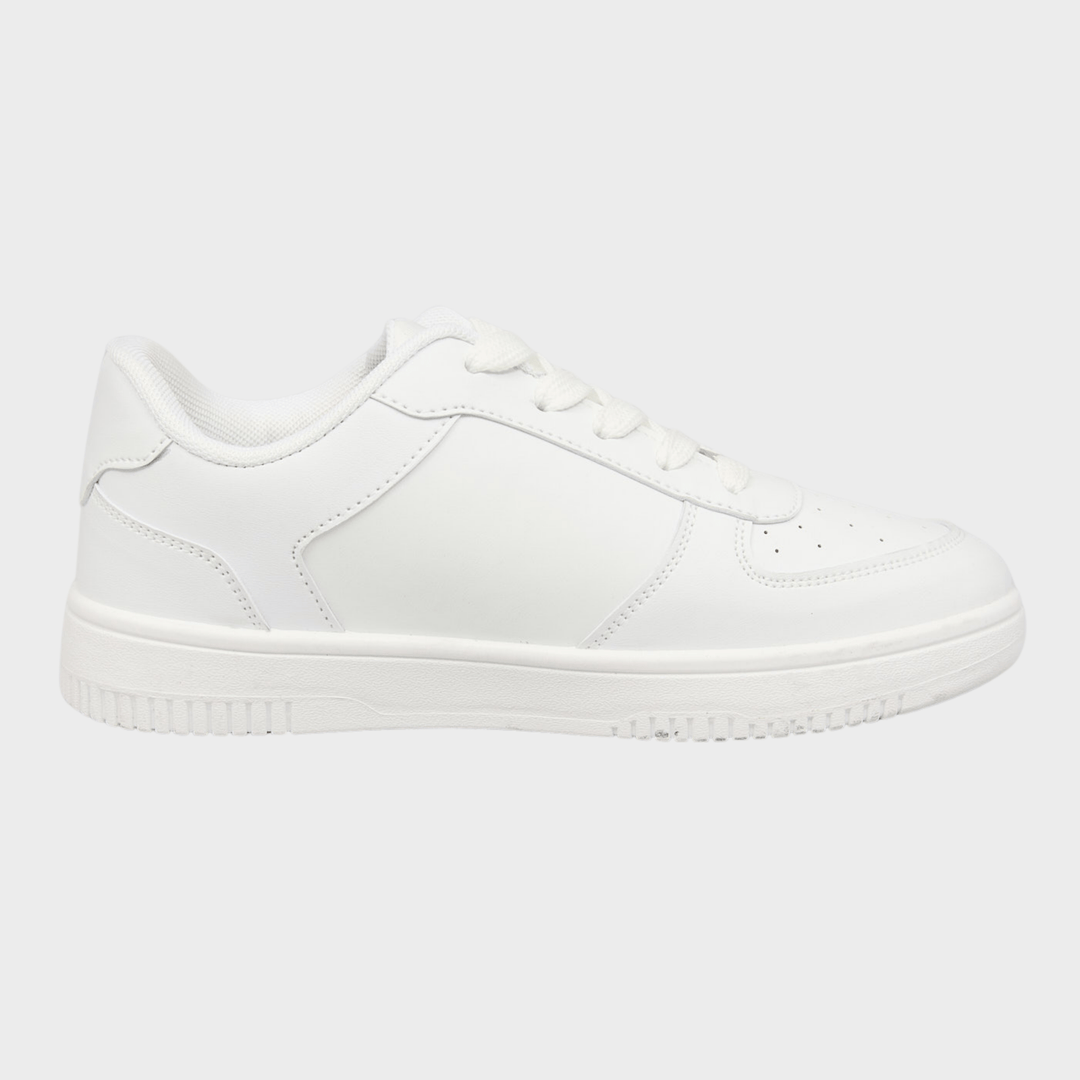 Kids White Lace - up Trainer from You Know Who's