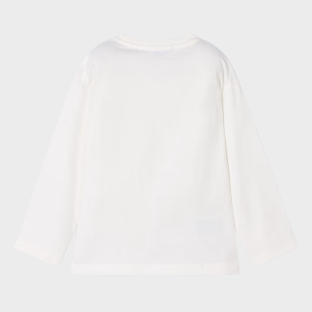 Kids White Skate Embossed Top (2Y - 10Y) from You Know Who's