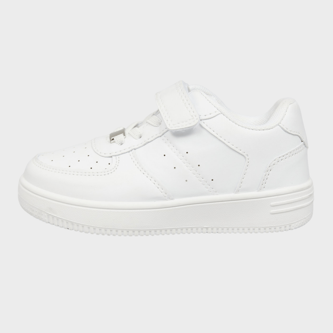Kids White Velcro Trainer from You Know Who's
