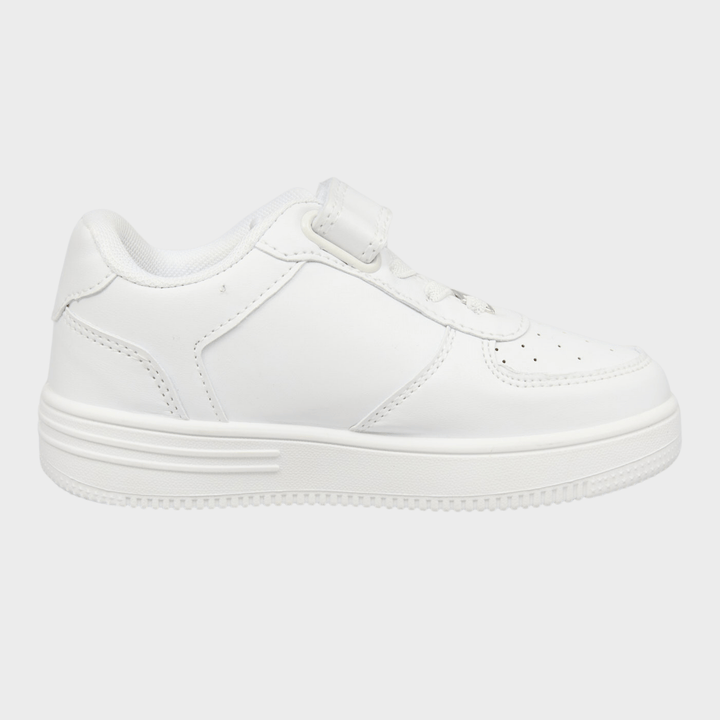 Kids White Velcro Trainer from You Know Who's