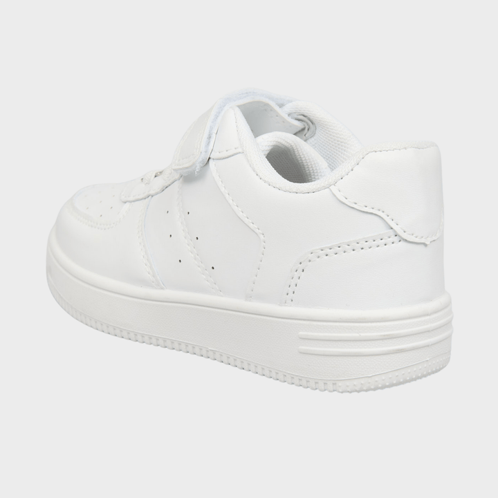 Kids White Velcro Trainer from You Know Who's
