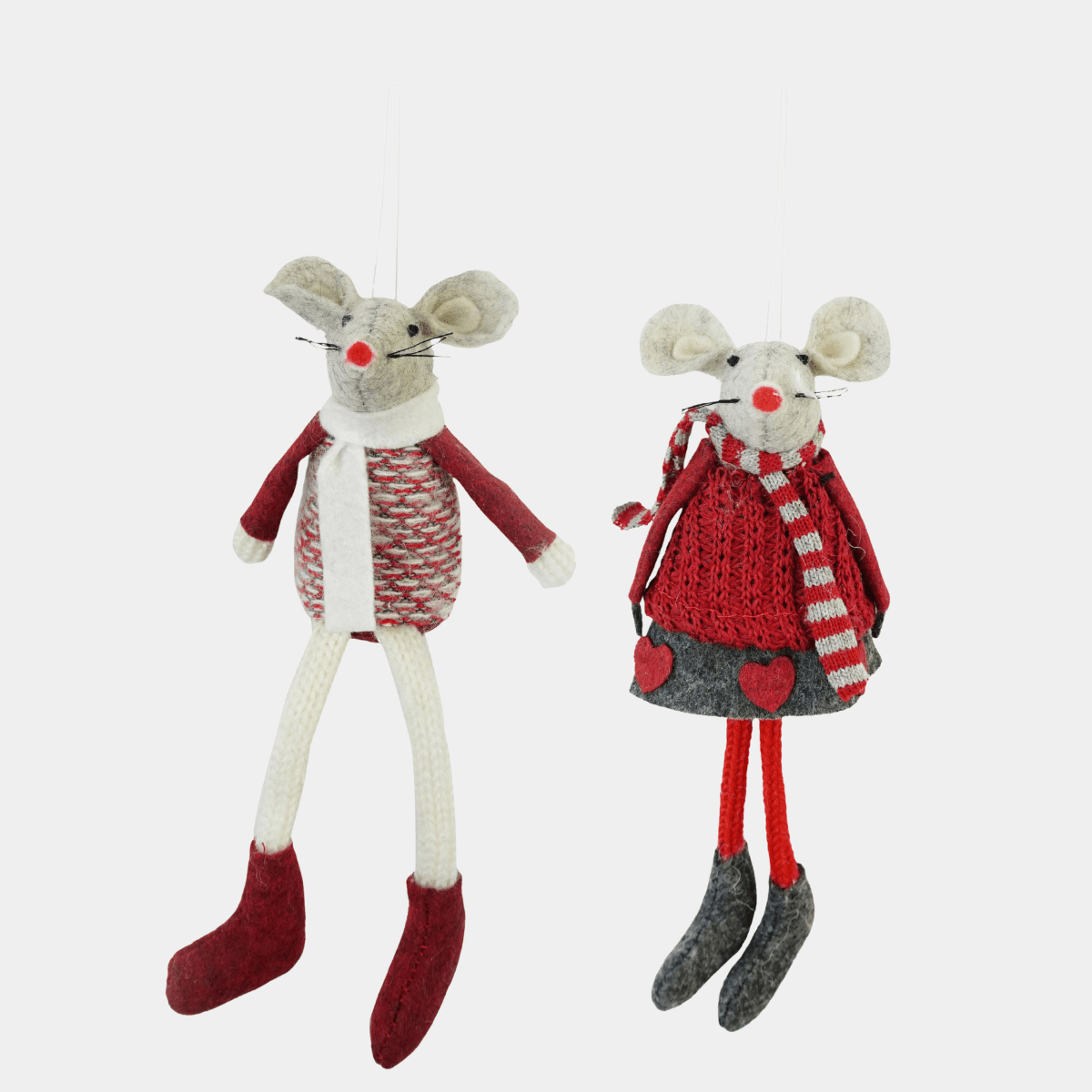 Knitted mouse dangly legs from You Know Who's
