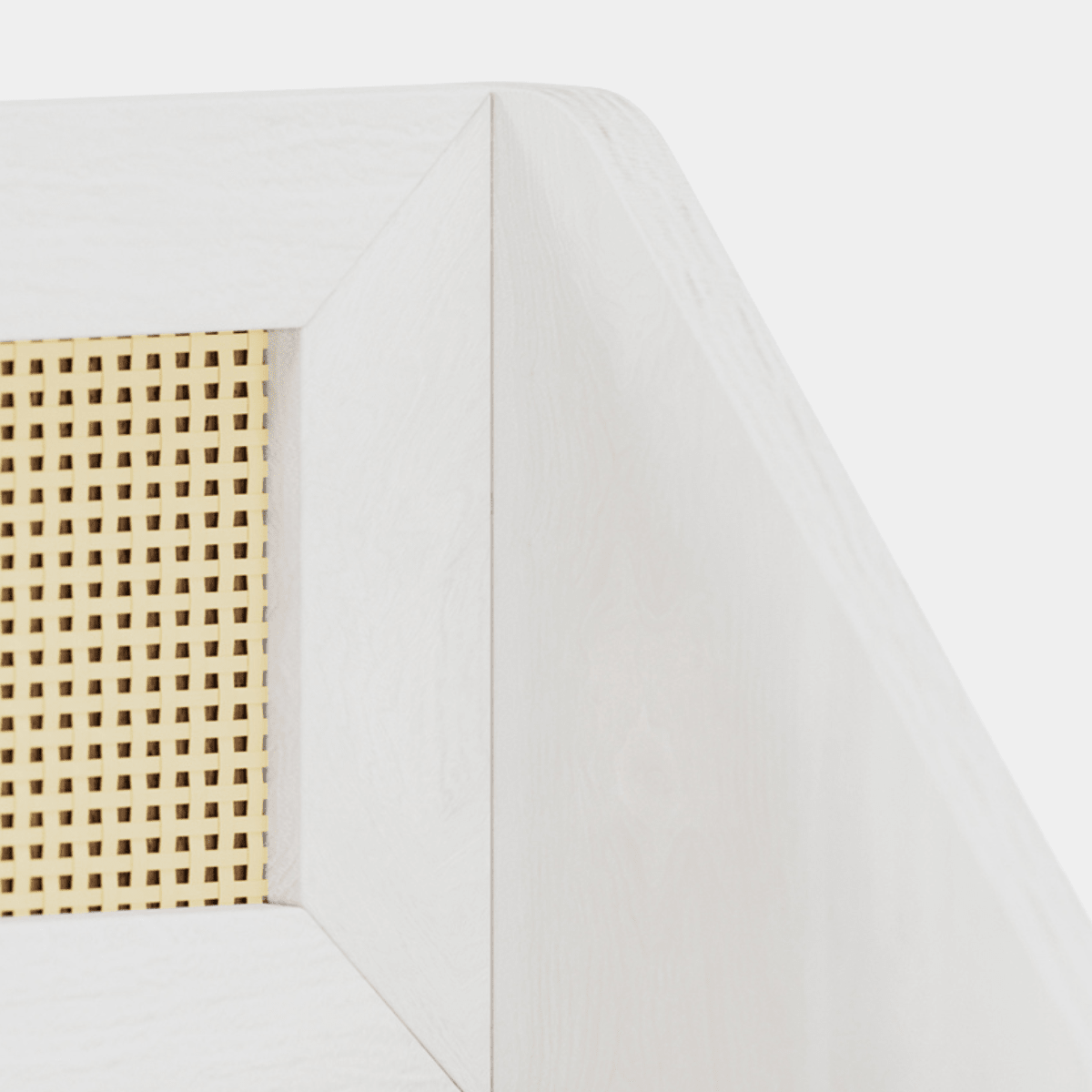 KUBU White Rattan Wall Shelf 60 x 15cm from You Know Who's