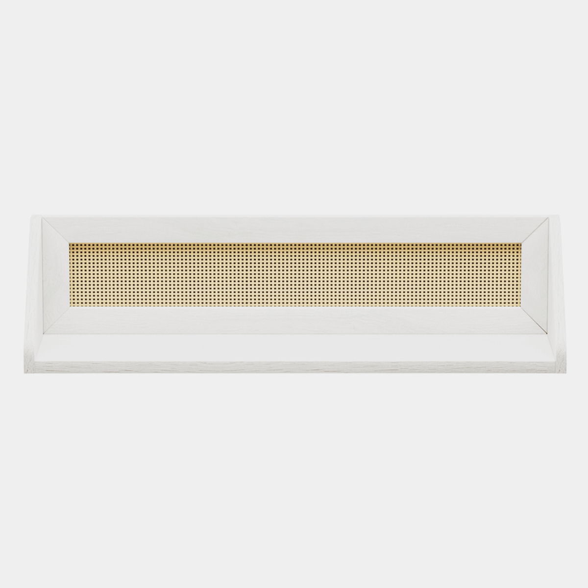 KUBU White Rattan Wall Shelf 60 x 15cm from You Know Who's
