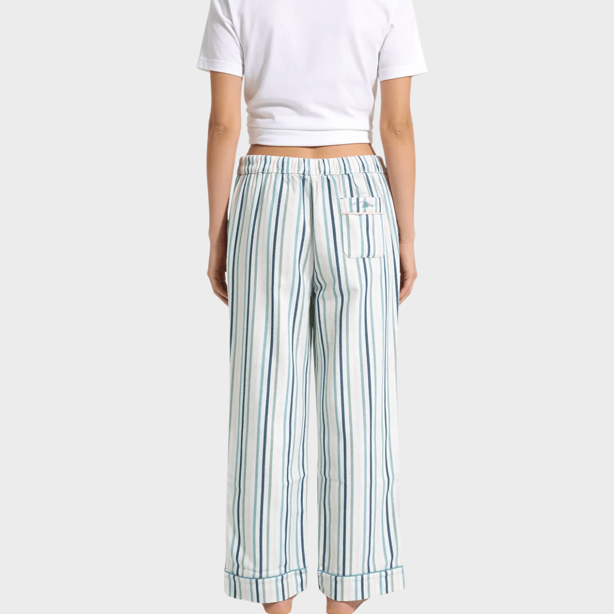 Ladies 100% Organic Cotton Striped Lounge Pants from You Know Who's