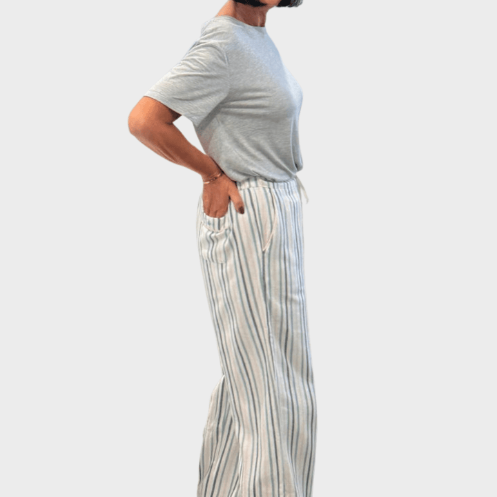 Ladies 100% Organic Cotton Striped Lounge Pants from You Know Who's